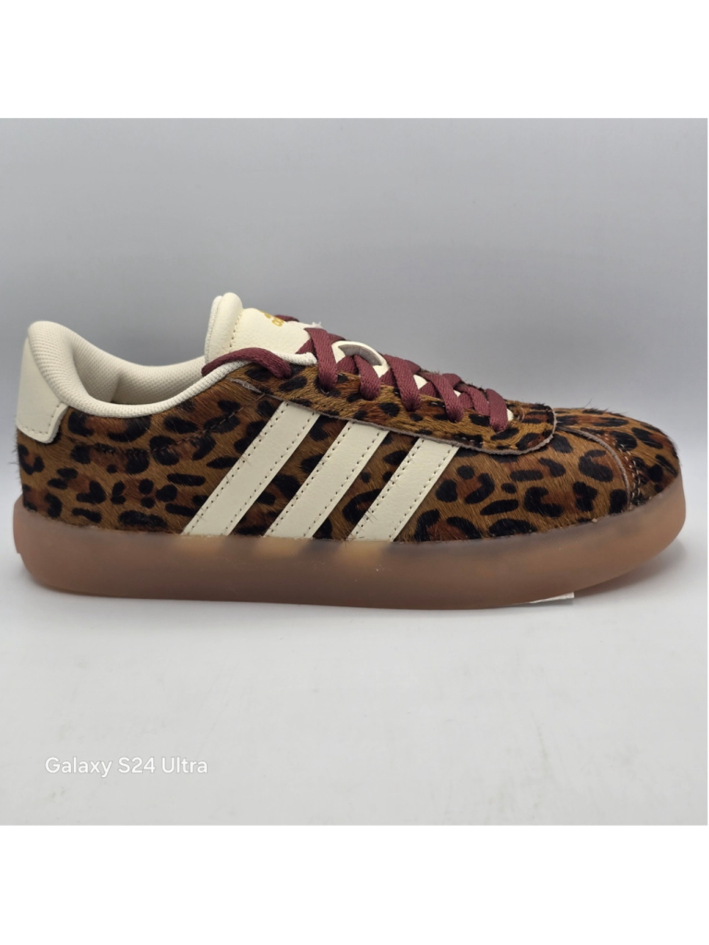 Kid's Adidas Leopard Print Sneakers Brown Beige Size 1y